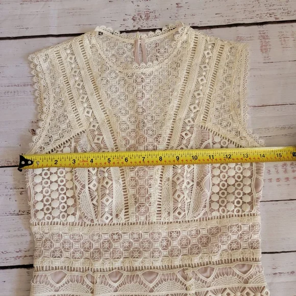 Karen Millen Beige Lace Midi Dress - Picture 5 of 7